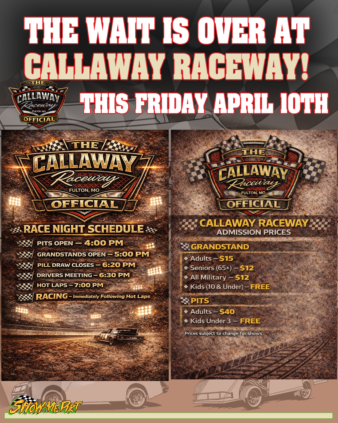 OPENING NIGHT – APRIL 10TH Callaway Raceway ! The wait is over at The ...